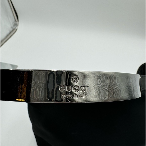 Gucci-Authentic- Hobo Black Canvas, leather / metal strap - Picture 3 of 12